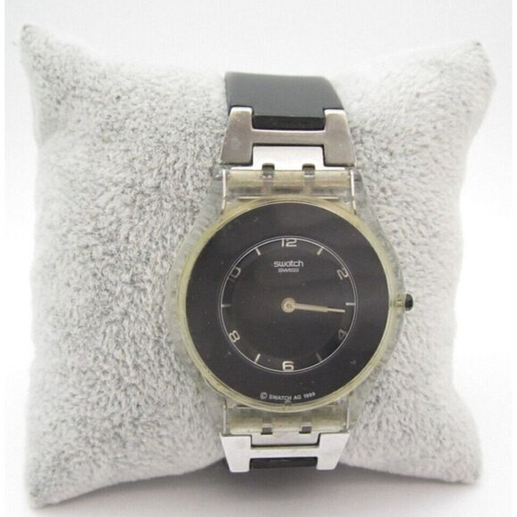 Women Swatch AG 1999 Quartz WR Analog 35mm Dial Causal Round Watch (G426) - Picture 1 of 9